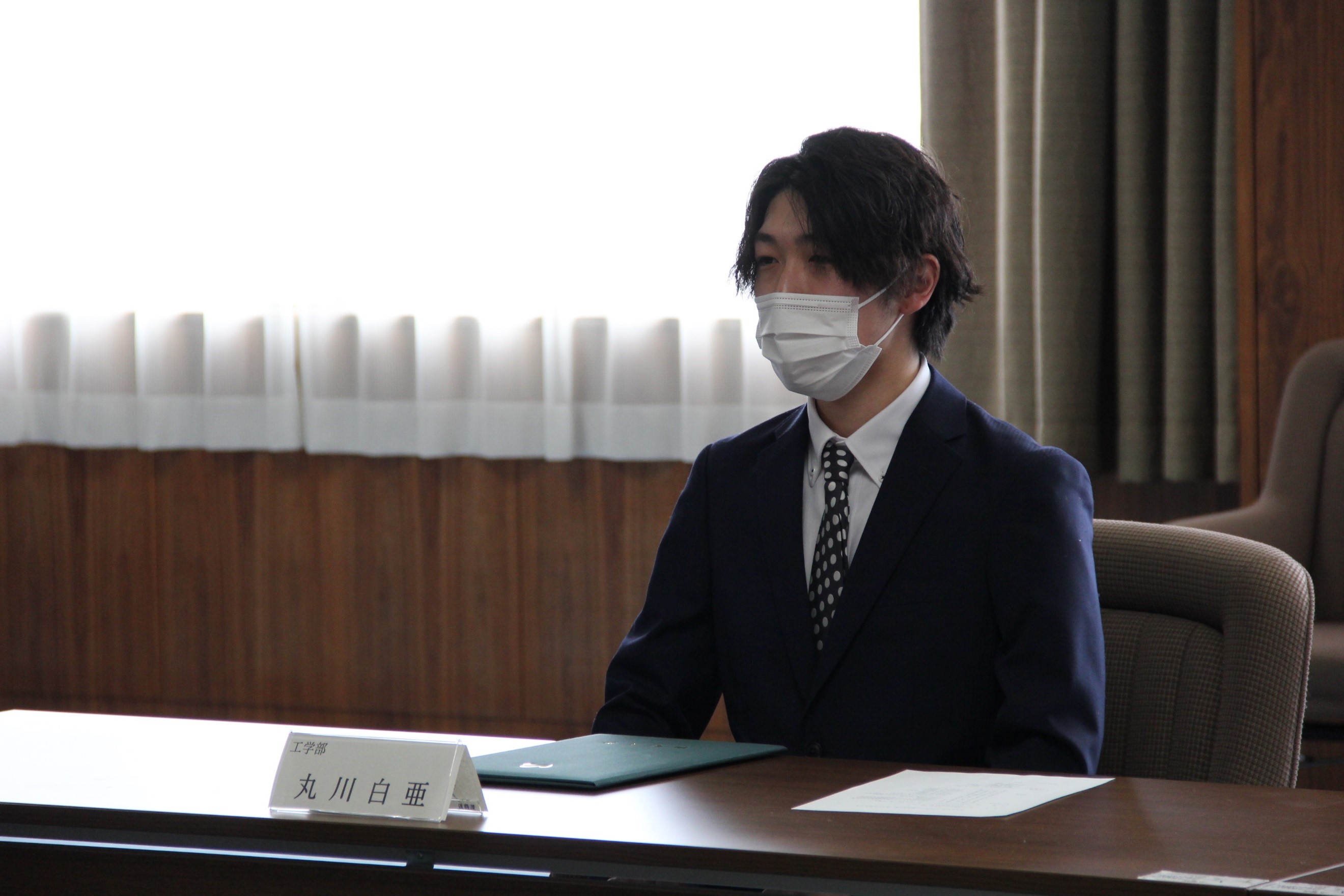 今後の抱負を話す工学部・丸川さんの画像