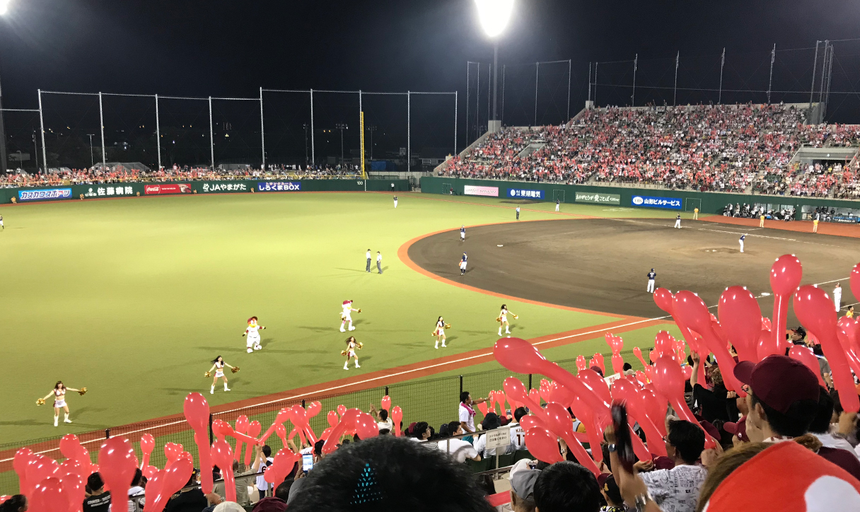 きらやかスタジアムでの試合の様子