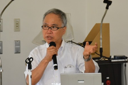 小田隆治教授（山形大学教育開発連携支援センター）によるレクチャーの画像