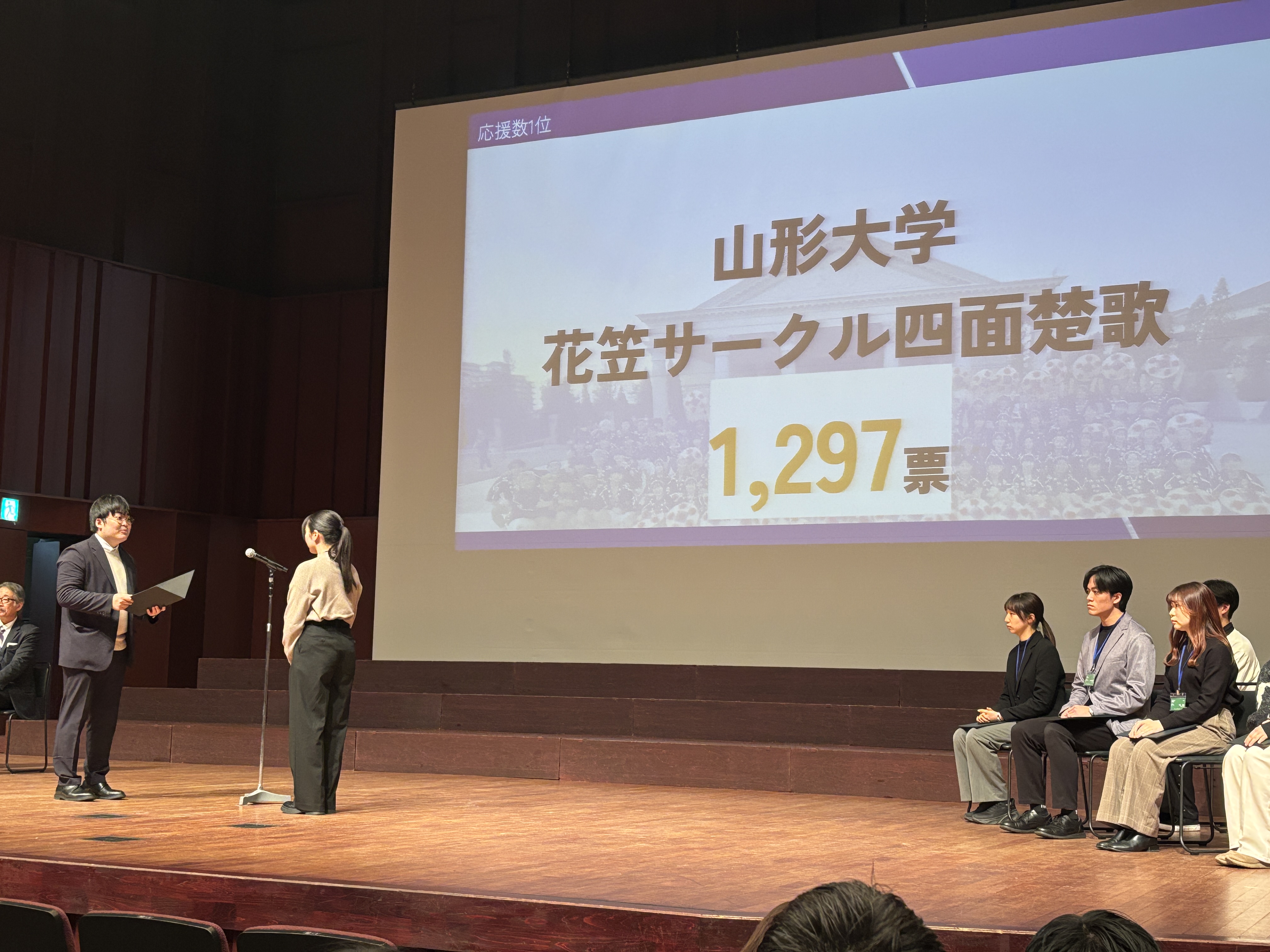 花笠サークル四面楚歌の表彰の画像