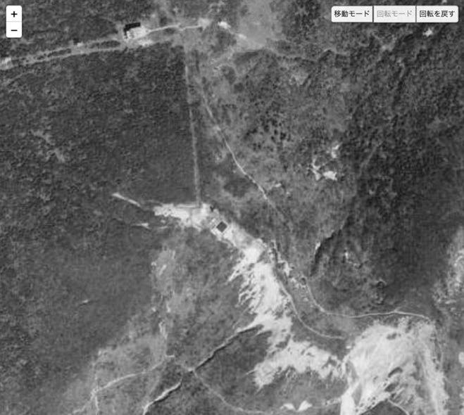 図４　空中写真　1970/09/08　国土地理院TO708Y-C5A-14拡大　測候所と研究所の間に無線通信の施設が作られているの画像