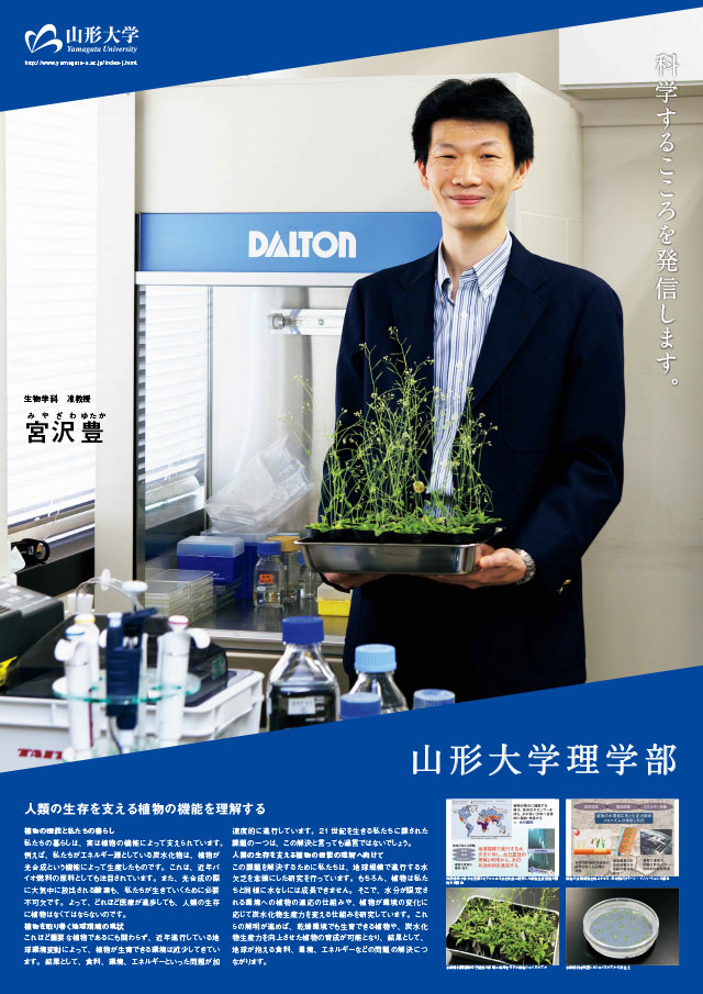 人類の生存を支える植物の機能を理解する/理学部:宮沢 豊の画像