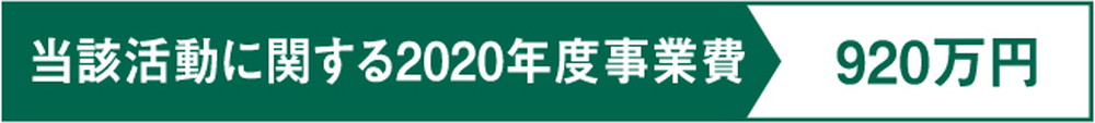 当該活動に関する2020年度事業費 920万円