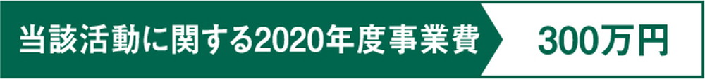 当該活動に関する2020年度事業費 300万円