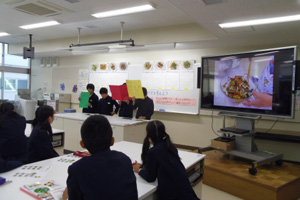 6年2組家庭科「バランスを考えて、給食のこんだてを完成させよう」