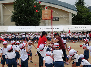 低学年種目「まり入れ」
